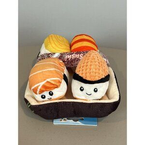 Yummy Sushi Dog Toy Set Plush with Squeakers Vibrant Life Cozy Buddy New